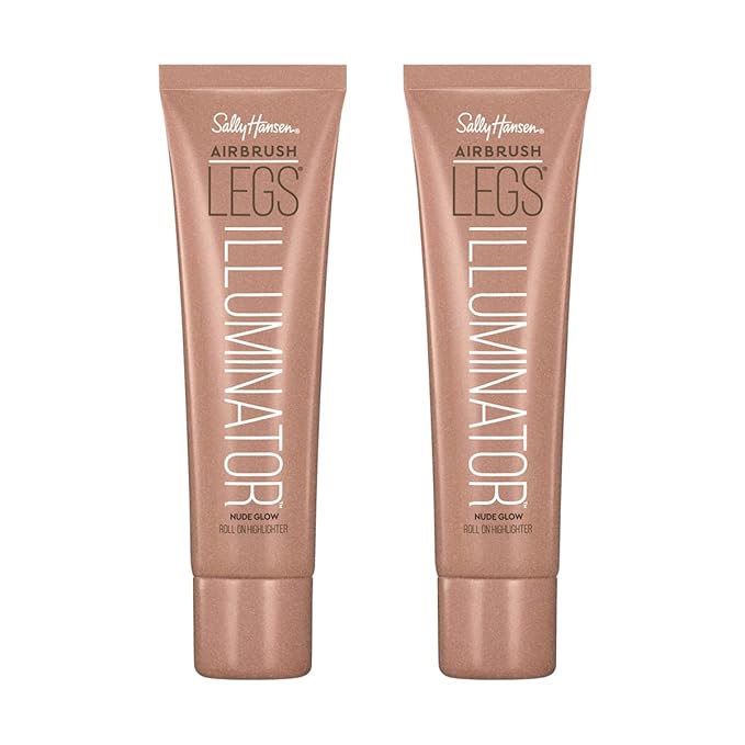 Sally Hansen Airbrush Legs® Illuminator™, Leg Makeup, Nude Glow, Easy Application, Flawless Looking Legs, Rollerball Applicator-Velvo Beauty