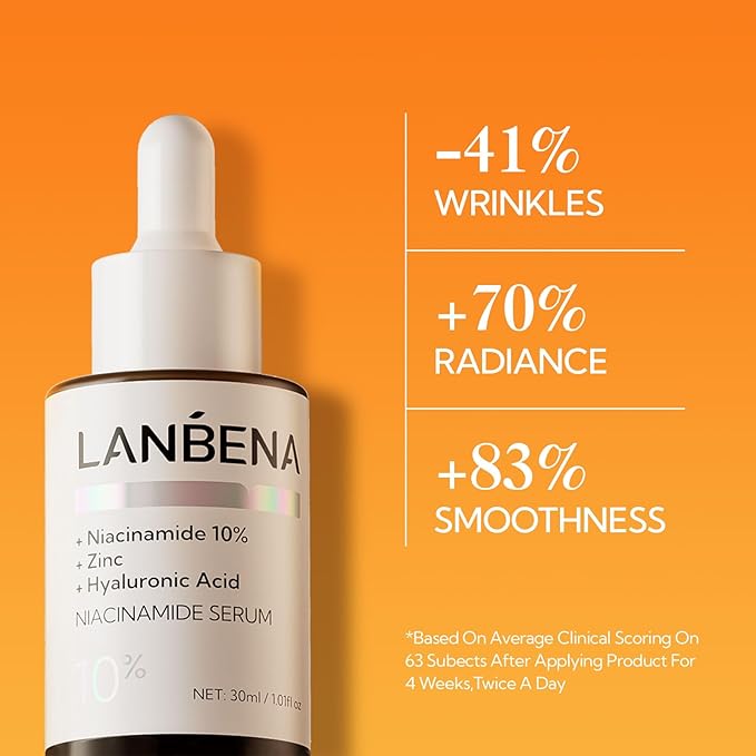 LANBENA Revolutionary Vitamin C Tablets Serum for Face, Illuminating Fcae Serum With Niacinamide, Brightening Anti-Aging Essence for Sensitive Skin, Non-Greasy, Reduces Dark Spots & Wrinkles (1.05 Oz)-Velvo Beauty