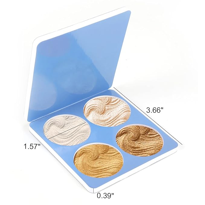 Boobeen Highlighter Makeup Highlighter Palette Powder Shimmer Highlighter Makeup Facial Illuminator Bronzer Palette Waterproof Long Lasting-Velvo Beauty