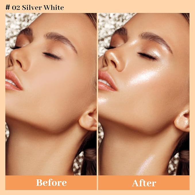 UCANBE Glow Shimmer Drop Set for Women Highlighter Makeup Body Glitter Dewy Liquid Face Holographic Luminizer Sparkles for Face (3 Pcs)-Velvo Beauty