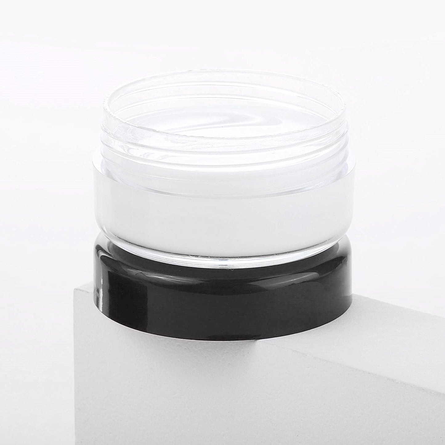 100 Count 10g Small Sample Containers with Lids Plastic Jar Cosmetic Jars Empty Makeup Jars Lip Balm Containers - Black-Velvo Beauty