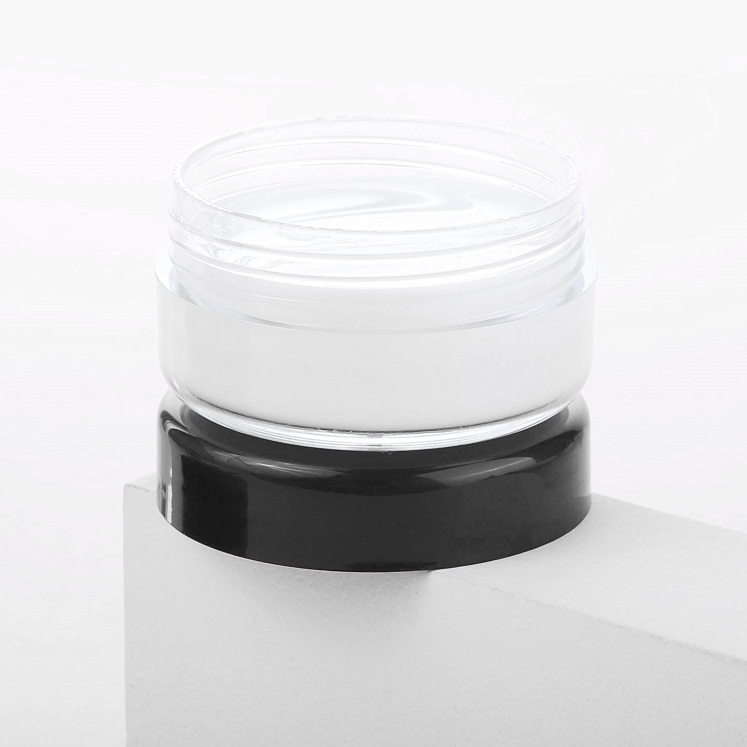 100 Count 10g Small Sample Containers with Lids Plastic Jar Cosmetic Jars Empty Makeup Jars Lip Balm Containers - Black-Velvo Beauty