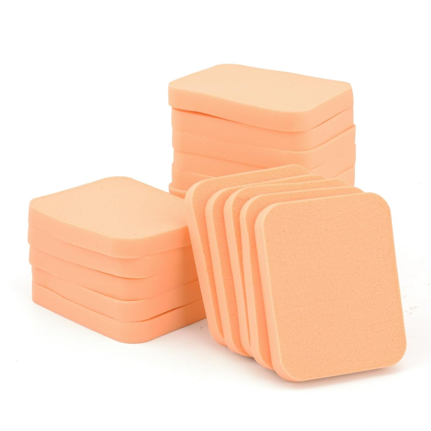 40 PCS Makeup Blenders Sponges Set, Use for Dry and Wet, Perfect for Full Face Curve Blending, Cream, Liquid, Powder Foundation Cosmetics, Latex Free & Soft & Flexible, Square-Velvo Beauty