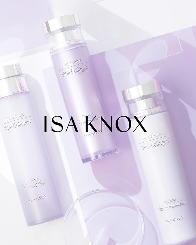 ISA KNOX AGE FOCUS VITAL COLLAGEN SKINCARE GIFT SET - Korean Luxury Premium High-end Skin Toner, Emulsion Lotion, Cream, Hydrolyzed Collagen, Vitamin B12, E, C, (370ml / 12.51 Fl Oz)-Velvo Beauty