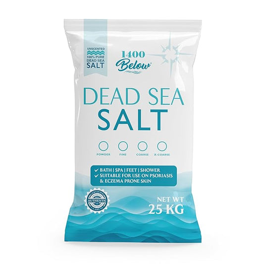 LA Salt Co.'s 100% Pure and Natural Dead Sea Salt Bulk 55 lb bag, Fine Grain-Velvo Beauty