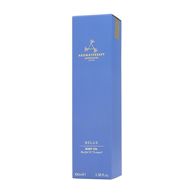 Aromatherapy Associates Relax Body Oil. Luxurious Blend of Oils for a Nourished Body. Made with Vetivert, Chamomile and Ylang Ylang Essential Oils (3.4 fl oz)-Velvo Beauty