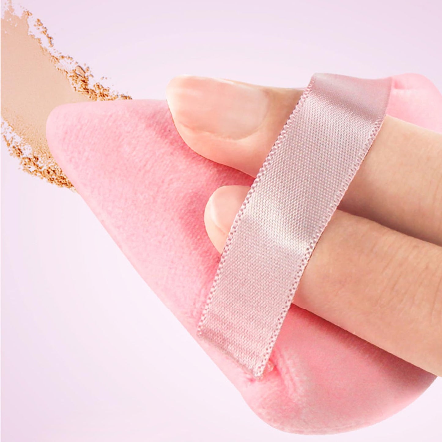 24 Pieces Powder Puff, Triangle Makeup Puff Cotton Powder Face Washable Body Powder Puff for Loose Powder Body Cosmetic Foundation Sponge Makeup Tool (12DP12LP)-Velvo Beauty