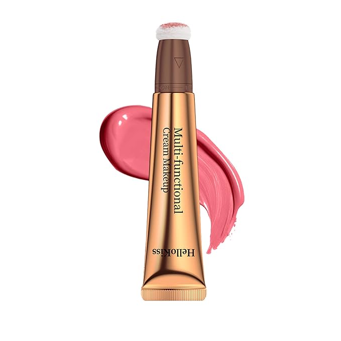 Liquid Blush Beauty Stick, Matte Face Blush with Cushion Applicator Easy to Blend Smooth Natural Silky Smooth Creamy Liquid Blush Wand Facial Blush Makeup Stick(#03 Pink)-Velvo Beauty