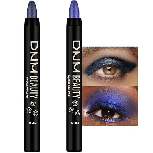evpct 2Pcs Cream Eyeshadow Sticks Set for Eyes Waterproof, Midnight Blue Shimmer & Blue Shimmer Matte Eye shadow Stick Pencil Pen Bulk sombras en crema para ojos 31+32-Velvo Beauty