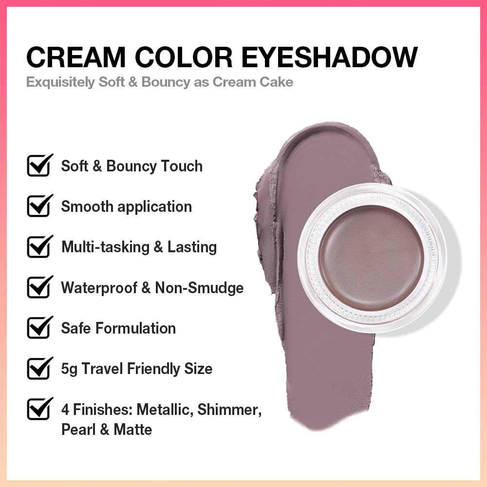 Single Cream Espresso Coffee Brown Matte Eyeshadow Palette Makeup, Natural Single Mini Instant Holographic Eyeshadow For Women, Sombras Crema Para Ojos, Talc, Paraben&Cruelty Free, 715-Velvo Beauty