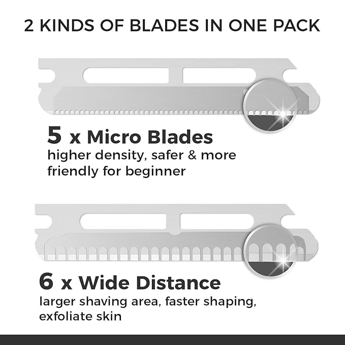 ZOMCHI Dermaplaning Tool for Face with 11 Refill Blades, Dermaplane Razor for Women and Men, Face Razor with Precision Silicone Cover, Eyebrow Razor, Facial Razor, Reusable Metal Handle - Matte Black-Velvo Beauty