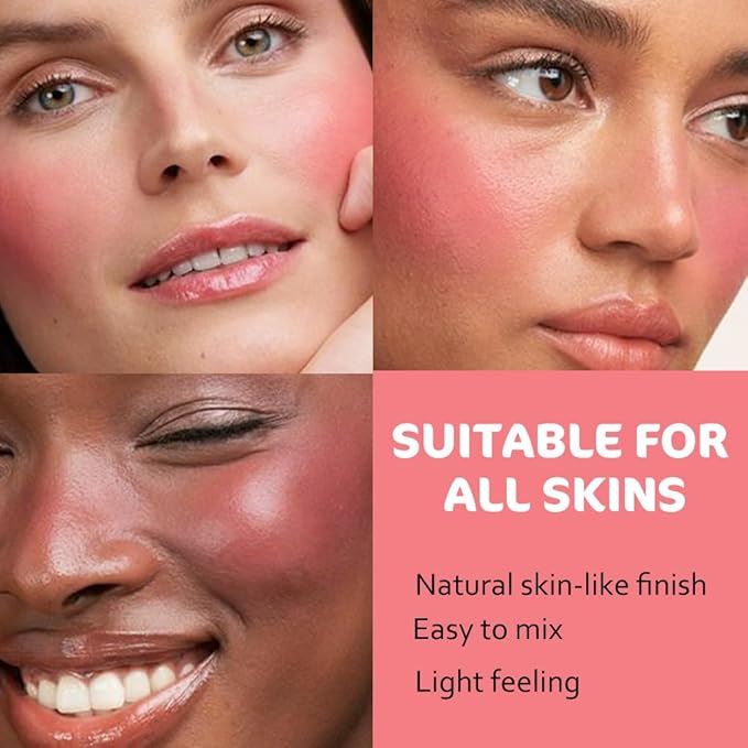 Cream to Powder Blush Stick, High Impact Color, Moisturizing Face Makeup (03#, 1 Count (Pack of 1))-Velvo Beauty