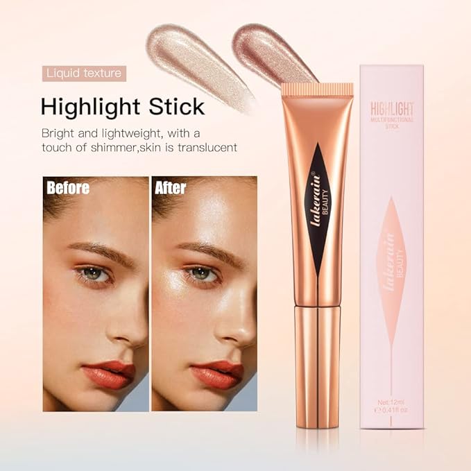 Liquid Contour Beauty Wand, Highlighter and Bronzer Stick with Cushion Applicator Attached Easy to Blend, Long Lasting & Smooth Natural Matte Finish-Velvo Beauty
