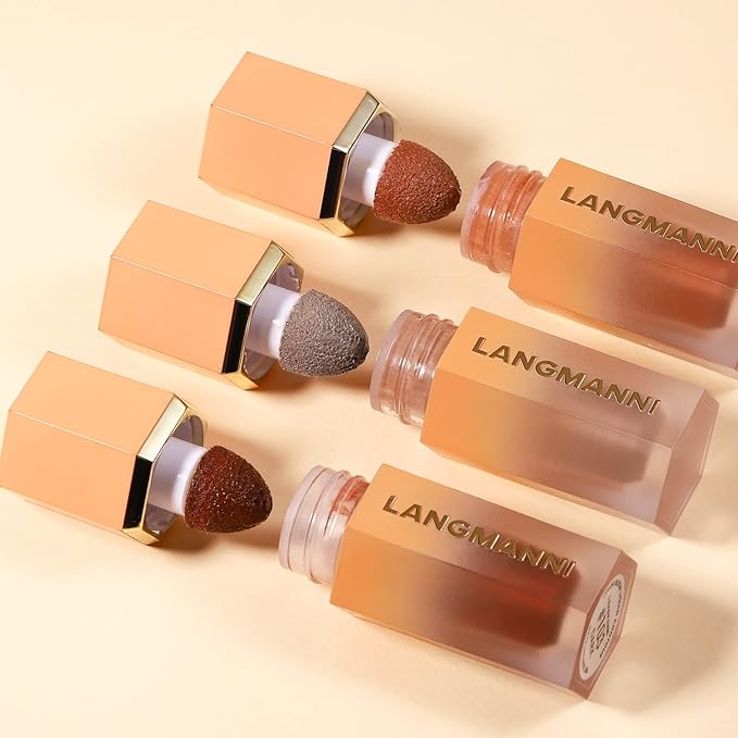 URQT Highly Pigmented Liquid Contour - Built-in Sponge Tip Sculpted Complexion Wand Contour Non-Greasy Long Lasting Natural Weightless Buildable Highlighters Contour Contouring Bronzer (#102 SOFT TAN)-Velvo Beauty