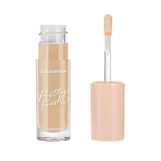 ColourPop Pretty Fresh Creamy Concealer - Full Coverage Concealer with a Natural Finish - Formulated with Hyaluronic Acid & Coconut Water for Instant Hydration - Medium - 90W (0.3 oz)-Velvo Beauty