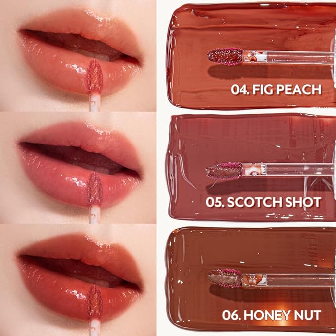 TIRTIR Waterism Tinted Lip Gloss #04 Fig Peach, 0.14 Fl Oz – Kiss Ready Lipgloss, 12H Long Lasting Non Sticky Natural Tinted Glow Korean Multiuse Cheek and Lip Tint for Women gift-Velvo Beauty