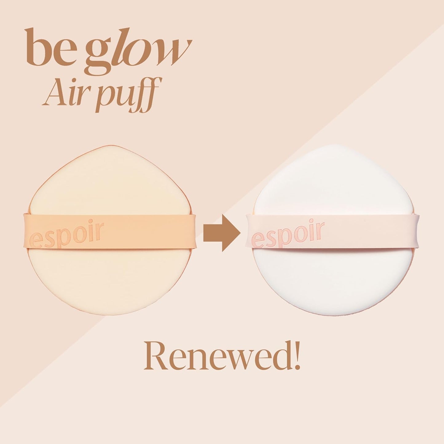 Espoir New Air Puff Volume 5ea| Flawless Face Makeup Fast and Easily | Makeup Sponge Applicator Air Cushion Powder Puff for Liquid Foundation, Cream, Concealer | Korean Base Makeup Tools-Velvo Beauty