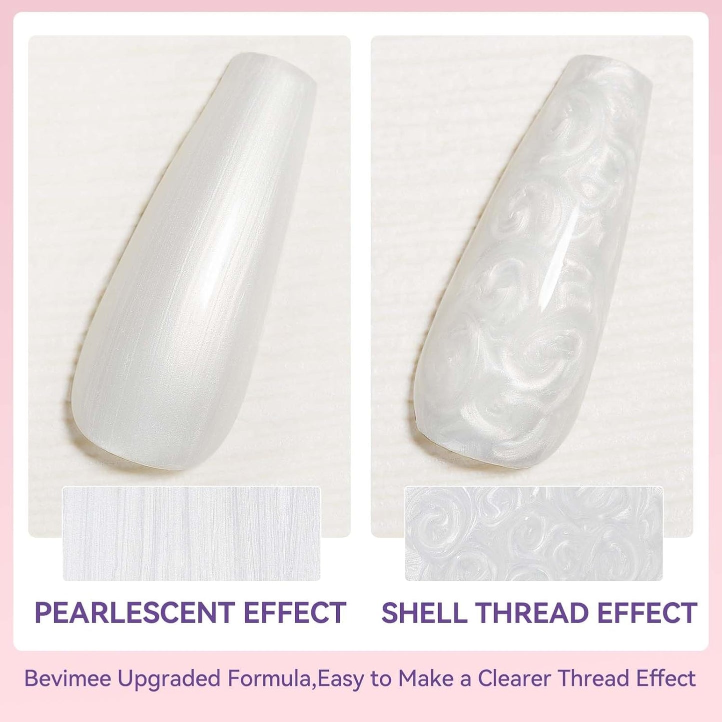 Pearl Gel Nail Polish 12ml Pearl White Mermaid Iridescent Gel Polish Chrome Aurora Nail Drawing Swirl Shell Thread Effect Pearlescent Nail Polish Soak Off UV LED Nail Art Salon Home DIY-Velvo Beauty