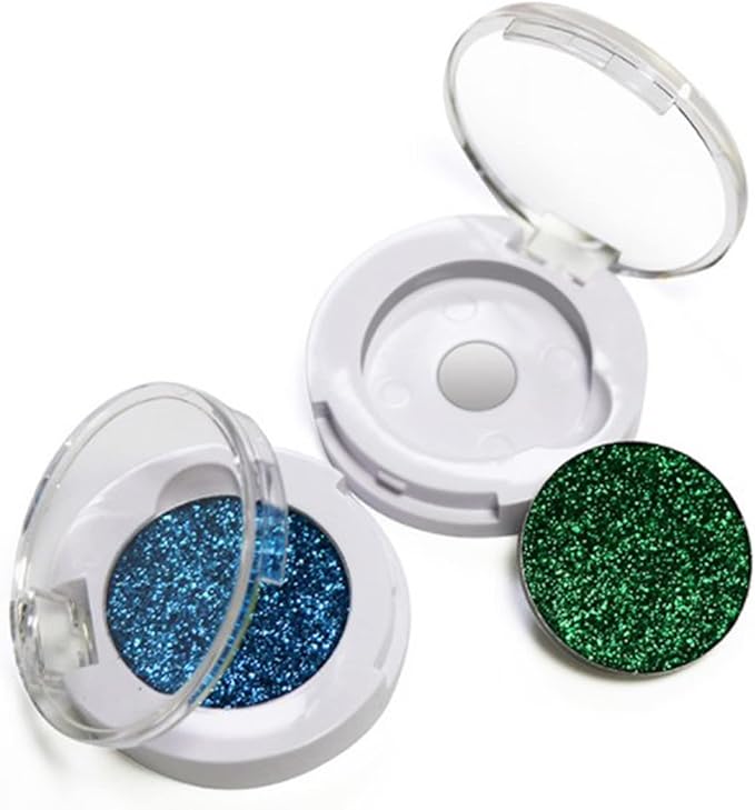 4 Pack Empty Eyeshadow Holder Case Round Magnetic Makeup Eyeshadow Lipstick Palette Container For Travel Sample DIY - White-Velvo Beauty