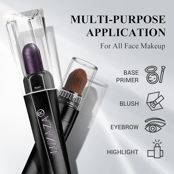 Neutral Eyeshadow Stick Makeup 6PCS Set, Pink and Purple Metallic Shimmer Matte Cream Eye Shadow Eyeliner Brightener Pencil Crayon - PURPLE MARTINI-Velvo Beauty