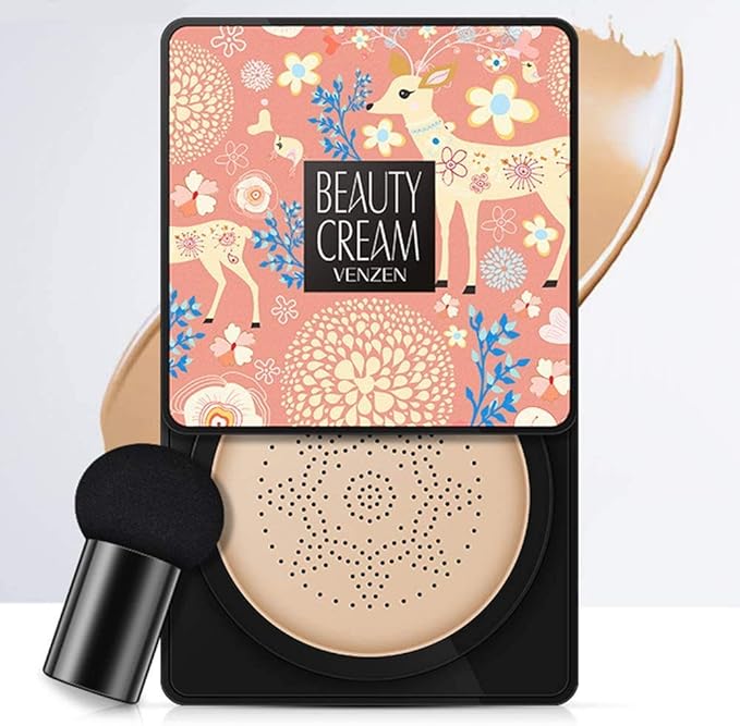 VENZEN Beauty Cream Clear Cover Natural Make Up Nourish Moisturizes Protection Professional Skin Care 2 Colors 20g (#02 Ivory)-Velvo Beauty