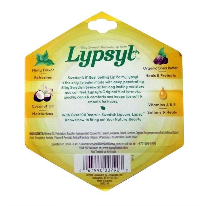 LypSyl Intense Protection Original Mint Lip Balm, 0.10 Oz. - 11 Count-Velvo Beauty