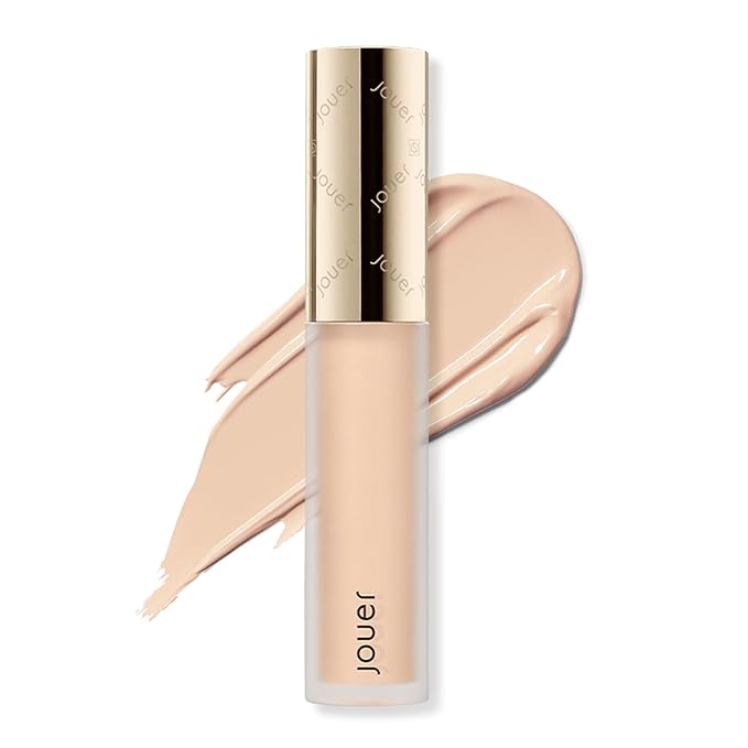 Jouer Essential High Coverage Liquid Concealer - Brightening Concealer - Color Corrector for Under Eye Dark Circles, Spot Coverage, and Eye Primer - Soft Matte Finish, Creme-Velvo Beauty