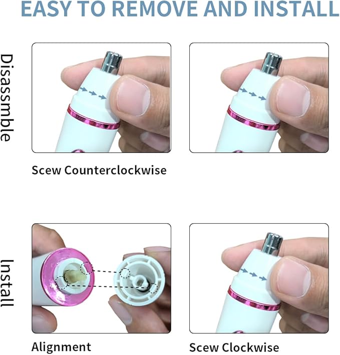 Electric Razor for Women, Bikini Trimmer Womens Shaver for Face Nose Eyebrow Body Leg Pubic Underarm Arm Ladies Rechargeable 4 in 1 Hair Removal Kit Painless Trimming, Gifts for Women (Pink)-Velvo Beauty