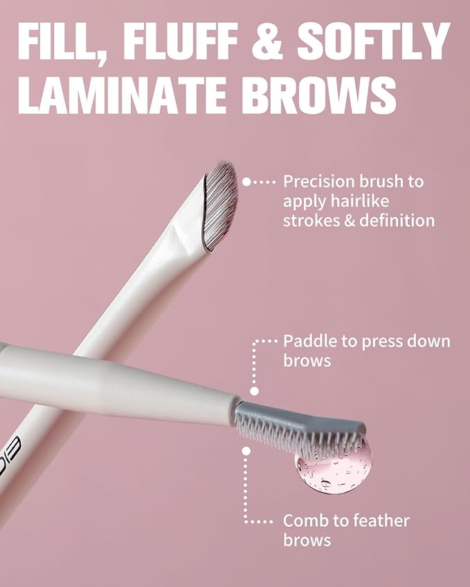 EIGSHOW Dual-Ended Precision Eyebrow Brush and Comb for Eyeliner Lining, Sculpting Brows, Professional Eye Makeup Tools (D109B)-Velvo Beauty