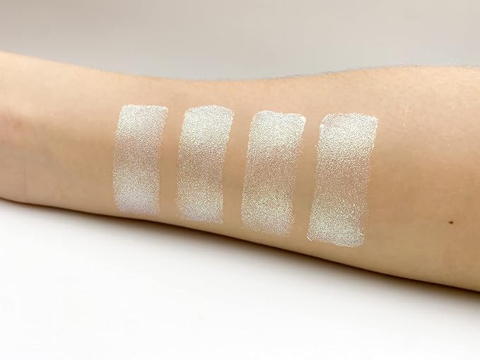 Highlighter Makeup, Cream Highlighter, Face Highlighter, Long Lasting Glitter Highlighter Makeup Palette - Silver White Highlighter-Velvo Beauty