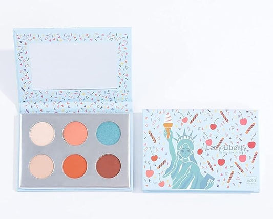 M2U NYC Eyeshadow Palette, Eye Shadow, Makeup Palette, Eye Shadow Palette Makeup, Makeup Palettes, 6 Tones/Shades, Multiple Colors from Nude to Bold (Orange/Blue Pop Colors)-Velvo Beauty