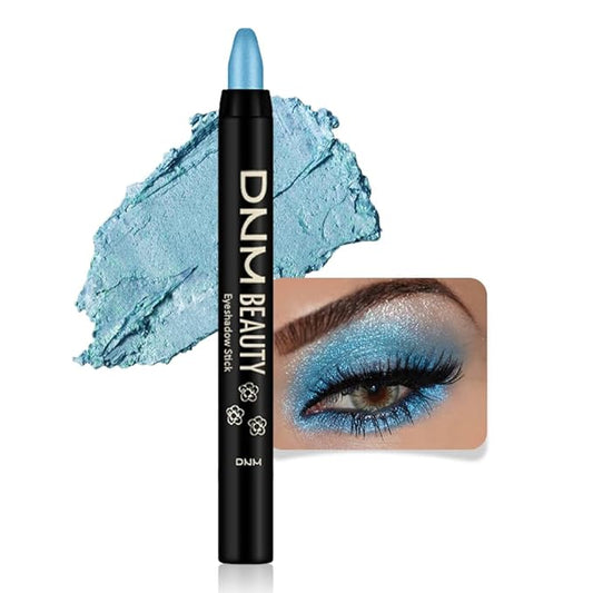 evpct Dazzling Blue Shimmer Cream Eye Shadow Brightener Sticks Set for Eyes, Blue Shimmery Matte Pencil Eye shadow Applicator Stick Pen Palette Makeup Waterproof sombras en crema para ojos 11#-Velvo Beauty