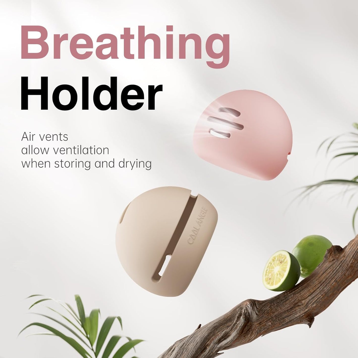 Makeup Sponge Holder Silicone Beauty Sponge Holder Makeup Blender Case for Travel 2 in 1 Stand Storage For Quick Drying Khaki-Velvo Beauty