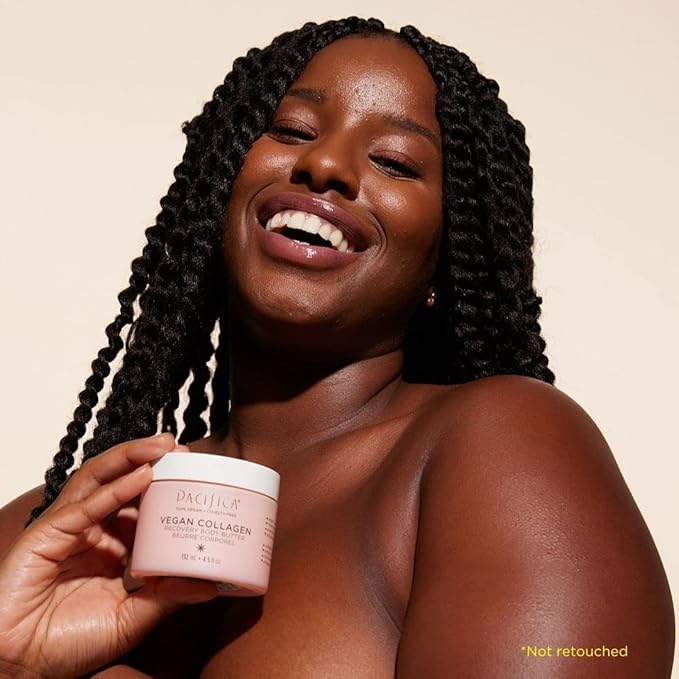 Pacifica Beauty | Vegan Collagen Body Butter | Hydrating, Nourishing, Moisturizer | Long-Lasting Hydration | Cream Lotion for Dry Skin | Light Floral Scent | Paraben Free | Vegan + Cruelty Free-Velvo Beauty