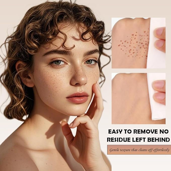 Freckle Stamp Pen, Waterproof Fake Freckles Makeup Tool, Upgrade Liquid Faux Freckles Pen, Quick-Dry, Long-Lasting, Lifelike, Natural Sunkissed Makeup, with Multi-Prong Precision Stamp Head (Light)-Velvo Beauty