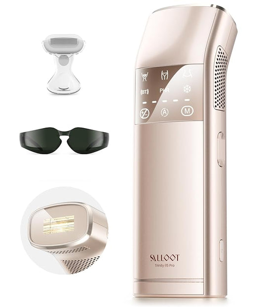 IPL Laser Hair Removal for Women and Men, 2 Lights, 2℃, 16.6 cm² Sapphire Ice Cooling for Sensitive Skin, 4-Pulse Mode for Ingrown Hair, Bikini, Face, Body Permanent Epilator Home Hair Removal Device-Velvo Beauty