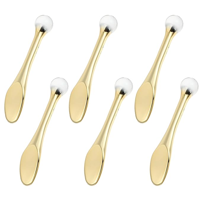 EXCEART 6pcs Metal Makeup Spatula Mini Spoon Eye Cream Massage Sticks Beauty Scoop for Facial Cosmetic Face Cream-Velvo Beauty
