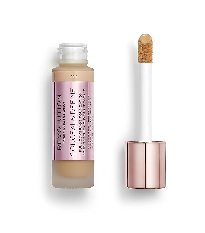 Makeup Revolution Conceal and Define Concealer, Full Coverage & Matte Finish, C4.5 for Fair/Light Skin Tones, Vegan & Cruelty-Free, 0.7 Fl Oz-Velvo Beauty