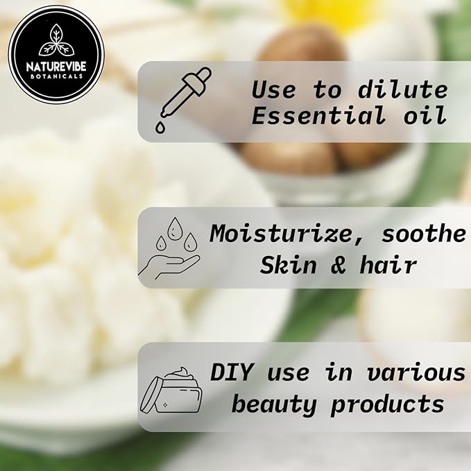 Naturevibe Botanicals Shea Nut Oil 32 Ounces | 100% Pure and Natural | Great for Skin Care and Hair Care-Velvo Beauty