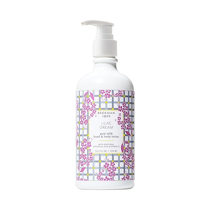 Beekman 1802 Goat Milk Body Lotion, Lilac Dream - Scented - 12.5 oz - Hydrating & Deeply Moisturizing - With Shea Butter & Jojoba Seed Oil - Good for Sensitive Skin - Cruelty Free-Velvo Beauty