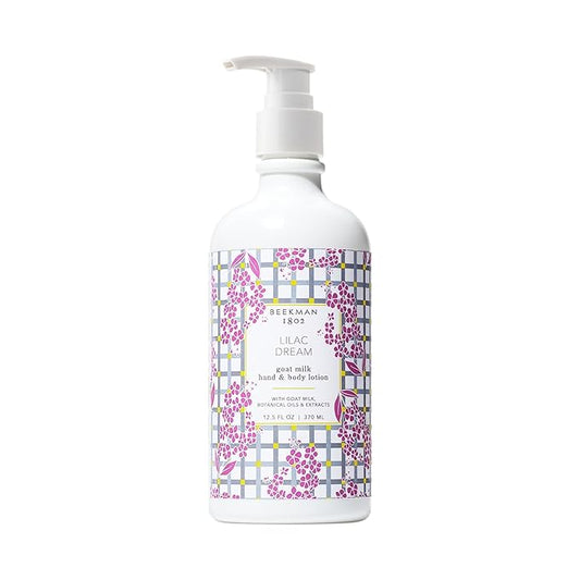 Beekman 1802 Goat Milk Body Lotion, Lilac Dream - Scented - 12.5 oz - Hydrating & Deeply Moisturizing - With Shea Butter & Jojoba Seed Oil - Good for Sensitive Skin - Cruelty Free-Velvo Beauty