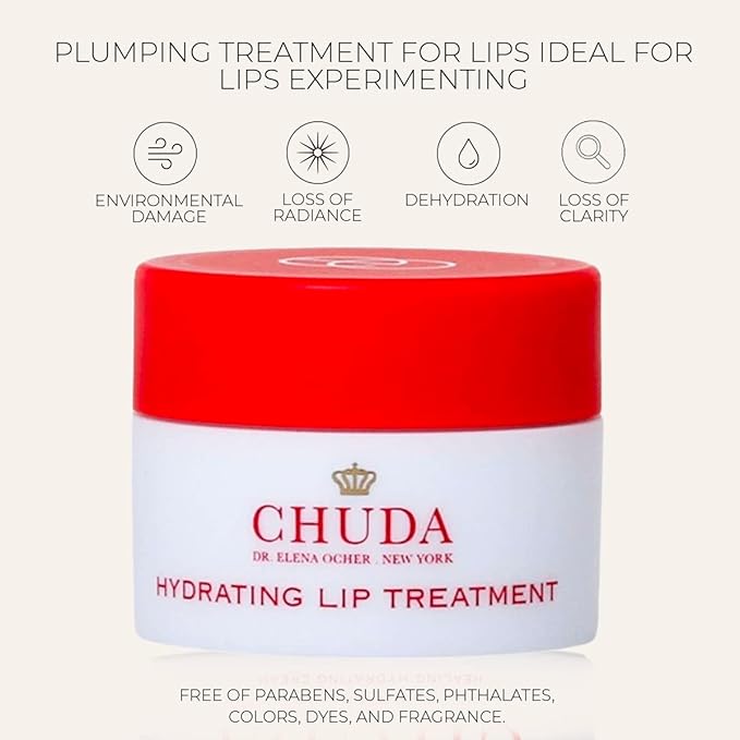 Chuda Hydrating Lip Treatment – Anti-Aging, Plumping Treatment for Lips – Intensive Lip Moisturizer - Natural Lip Hydrator – Soothing, Hydrating Lip Plumping Treatment - 5ml-Velvo Beauty