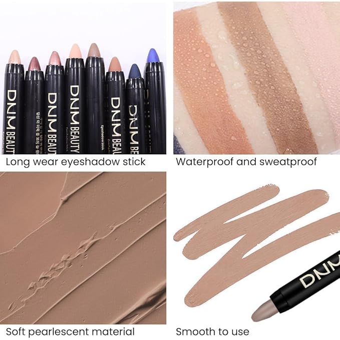 evpct 2Pcs Cream Eye Shadow Brightener Sticks Set for Eyes Waterproof, Ginger Matte Pencil Eye shadow Applicator Stick Pen Bulk Palette Makeup sombras en crema para ojos 29+29-Velvo Beauty