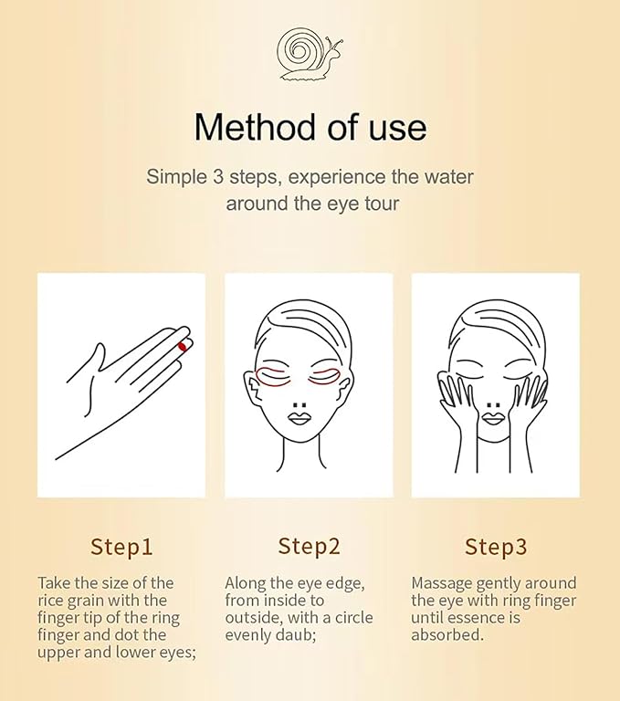 Snail Nourishing Eye Cream - Premium Formula, 20g - Bid Farewell to Dark Circles and Fine Lines and Welcome Elastic and Lustrous Eye Skin-Velvo Beauty