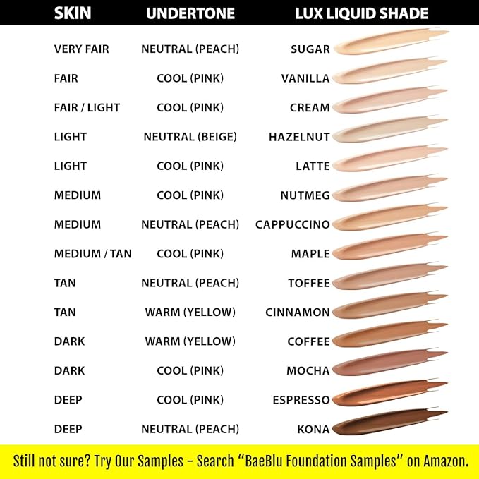 Organic Aloe-Based LUX Liquid Foundation, Natural Vegan Gluten-Free Made in USA, Hazelnut-Velvo Beauty