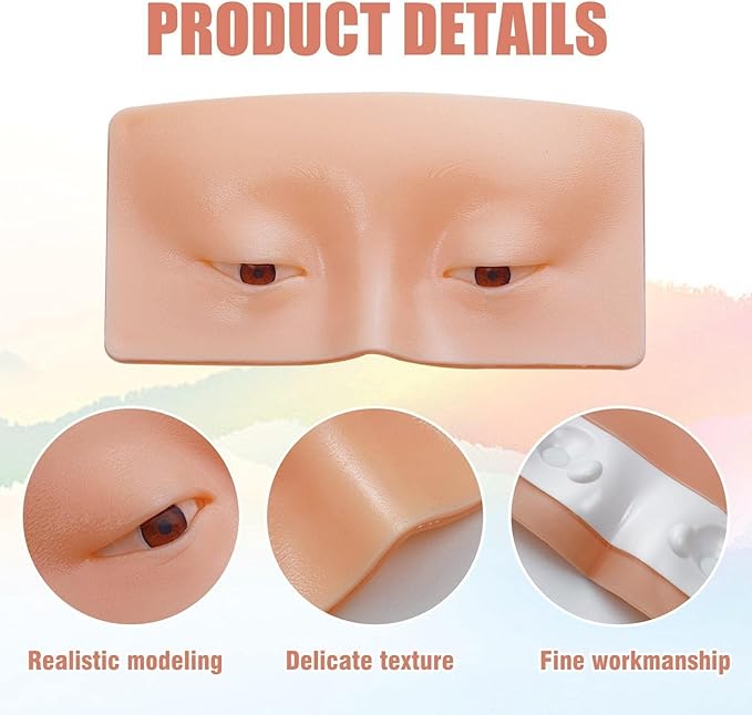 Makeup Practice Face, The Perfect Aid to Practicing Makeup, Silicone Makeup Face Practice Board, Eye Makeup Practice Face, Bionic Skin Makeup Practice, for Professional Enthusiasts-A-Velvo Beauty