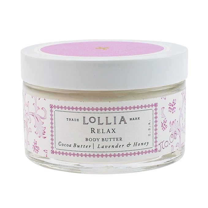 LOLLIA Relax Body Butter, 5.5 oz. - Lavender & Honey Fragrance - Shea Butter & Cocoa Butter, Body Lotion for Women, Hydrating & Smooth Body Moisturizer-Velvo Beauty
