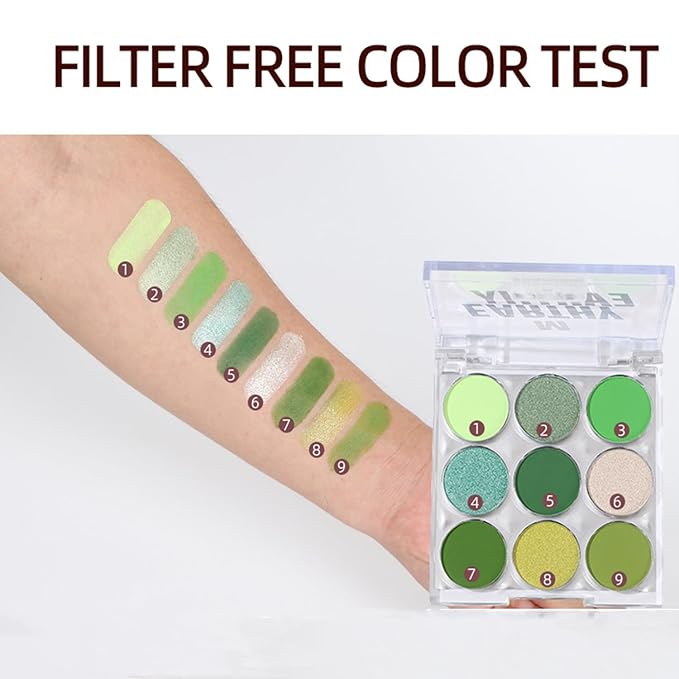 Mattew Eyeshadow Palette 9 Colors Cool Toned Matte Glitter Eyeshadow Palette (Color 01)-Velvo Beauty
