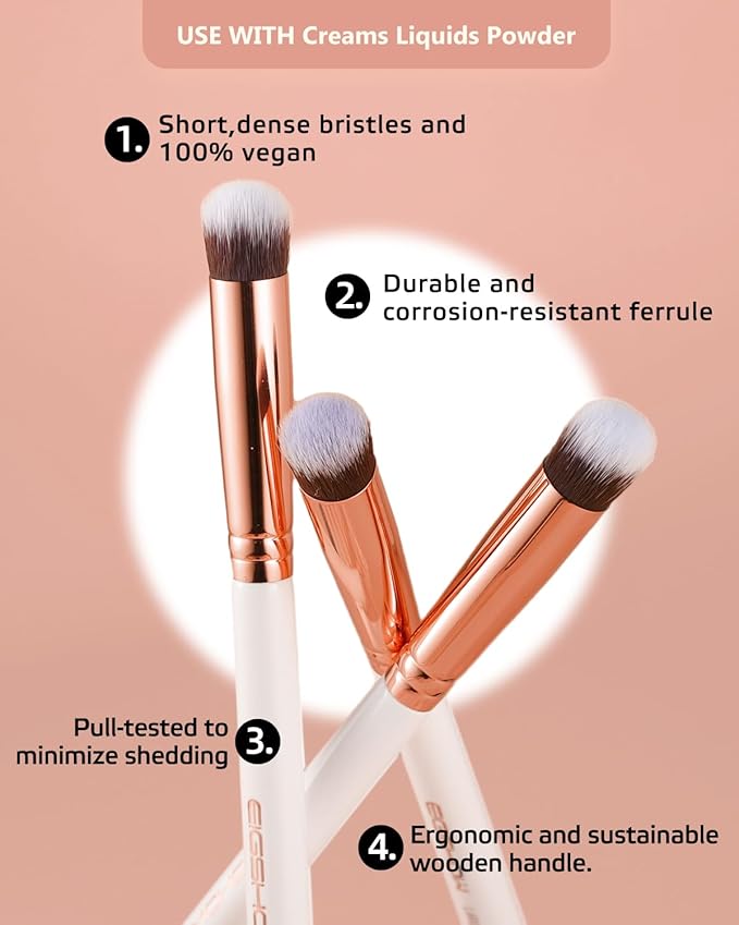 Eyeshadow Primer Brush Concealer Brush Crease Brush Eyeshadow Makeup Brush - Ivory-Velvo Beauty