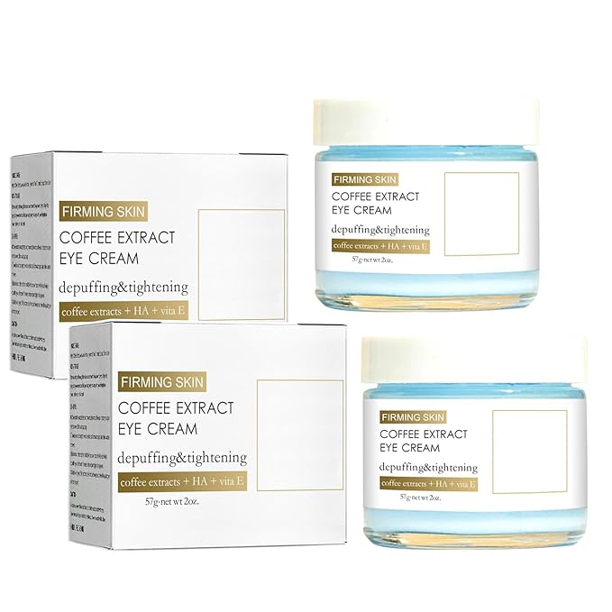 2PCS Caffeine Eye Cream for Dark Circles and Puffiness, Anti-Wrinkle Stay-Up Late Retinol Eye Cream, Tightening & Firming Skin, Dilute Dark Circles-Velvo Beauty